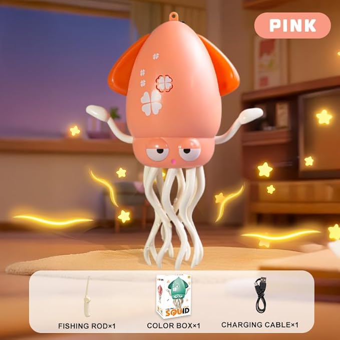 Electric Dancing Octopus Baby Toy, Rechargeable Magic Music Squid, Crawling Automatic Obstacle Sensing Toys, Boys and Girls Birthday Gift, Office Desktop Fun Decoration.
