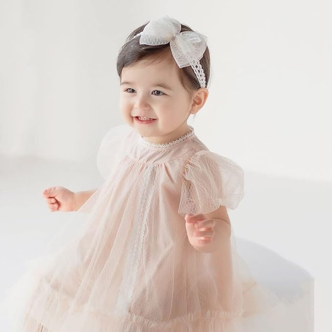 Bethynas Baby Girls Cute Bow-knot Headband Soft Lace Floral Hairbands Newborn Infant Toddlers Kids Hair Accessories (Style 5)