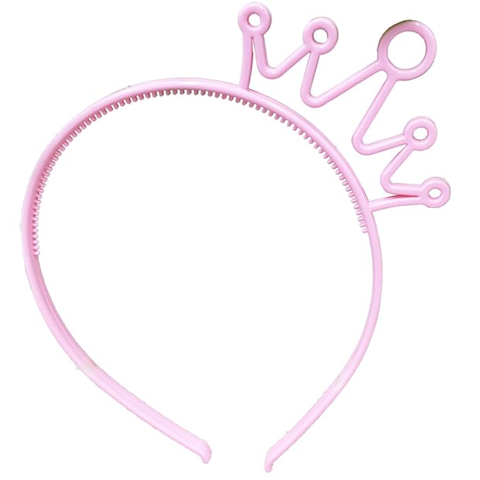 XIMA 12pcs Spring Colors ABS Plastic Material Crown Women Headbands Tiaras Head Band Princess Headear Hair Accessory (SP-Crown)