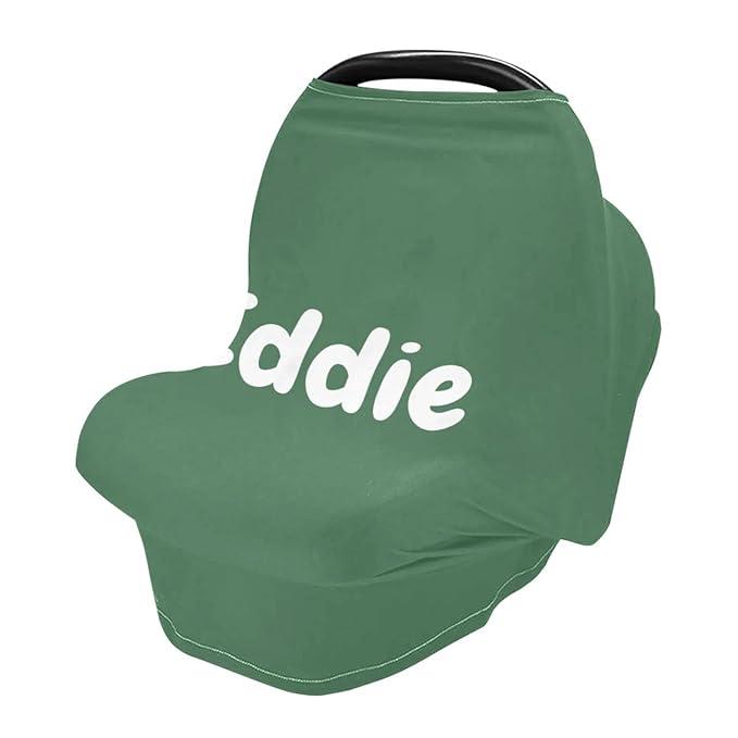 Personalized Baby Car Seat Covers with Name, Custom Nursing Cover Breastfeeding for Babies, Carseat Canopy for Girls and Boys, Infant Stroller Cover for Winter, Breathable Carseats Cover