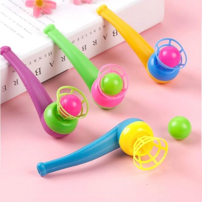 3Pcs Ball Blowing Game Set, Floating Ball for Birthday PartyBalance Game,Bubble, Random Colors
