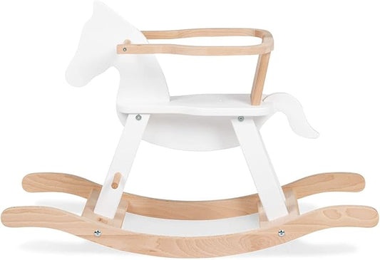 PINOLINO Rocking horse with ring, white/natural 242458
