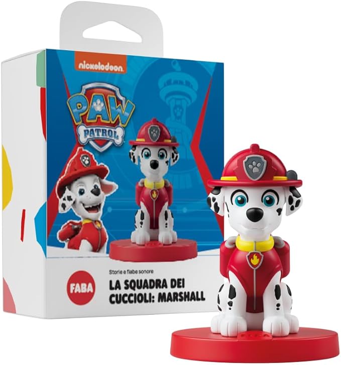 FABA Sound Character – PAW Patrol The Squad of Puppies: Marshall – Stories and Sound Fairy Tales, Boys and Girls 3-5 Years, Italian Version
