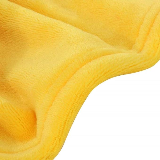 Vauwmsr Baby Hooded Blanket Ultra Soft Warm Newborn Infant Swaddle Wrap Bath Shower Towel, 25.6" x 39.4", Yellow