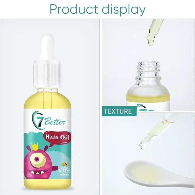 Natural Baby Kids Hair Care Products - Extra Strength Growing & Nourishing Serum with Black Seed Oil for Powerful, Thick, and Full Hair Growth