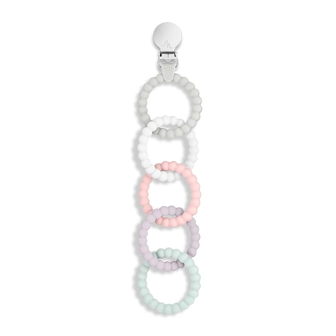 Ryan & Rose Cutie Clinks Attachable Teether Chew Toy for Babies (Precious)