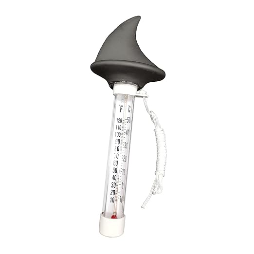 Baoblaze Floating Pool Thermometer Decor Shark Portable Decorative Easy Read Water Thermometer Water Temperature for Baby Bath Shower