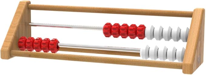 hand2mind 20-Bead Wooden Sensory Rekenrek Abacus, Abacus for Kids Math, Wooden Counting Math Manipulatives, Bead Counters for Kids Math, Learn Counting and Numbers, Homeschool Supplies (Set of 1)