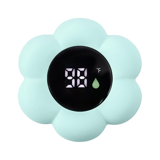 Haakaa Silicone Baby Bath Thermometer – Water Temperature Thermometer for Baby Safety, Floating Infant Bath tub Temp Thermometer for Newborns & Toddlers- Flower