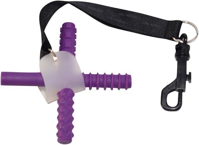 Chubuddy Chew Holder Black Screen Print- Black Tether and Natural Strap