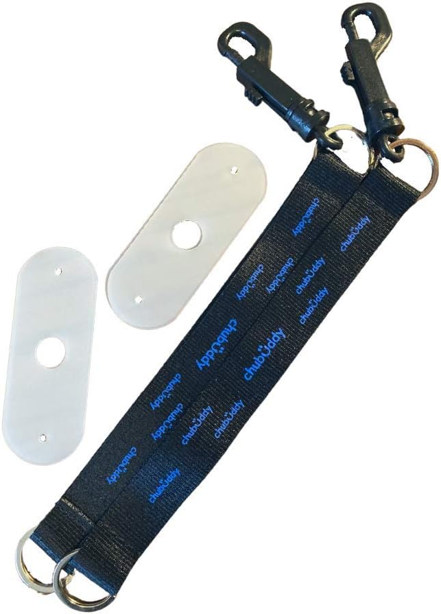 Chubuddy Chew Holder Black Screen Print- Black Tether and Natural Strap