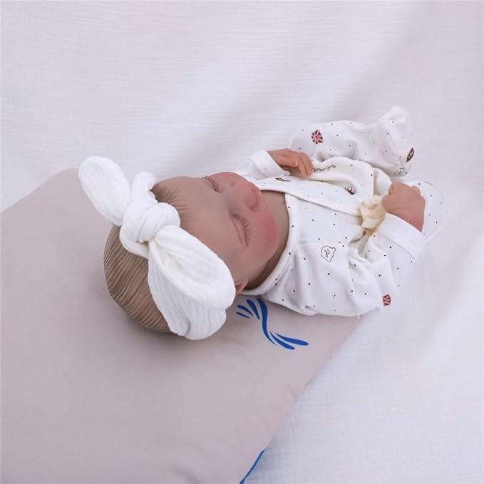 Sugarmelon Original Cotton Gauze Headband for Newborn Toddler Infant Baby Girl Kids Muslin Cotton Hair Bow Headbands Turban Elastic Hair Bands (6 pcs Knot Headband)