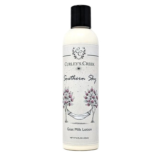 Curley's Creek Southern Sky | Goat Milk Lotion | Handmade Natural Skincare | Twilight Woods & Musk