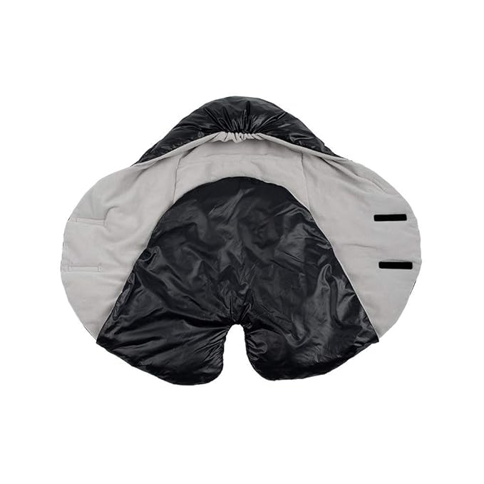 7AM Baby Car Seat Blanket - Multifunctional Car Seat Cover for Toddlers, Winter Stroller & Swaddle Blanket, Micro-Fleece & Plush Lined Warm Carseat Cover | (Black Quilted, Small 0-6M)