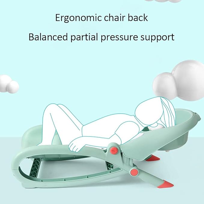 WAYUTO Foldable Baby Shampoo Chair with Shampoo Basin and Head Cushion Waterproof Kids Wash Hair Chair Comfortable Toddler Shampoo Chair Bather Girls Non Slip Kids Hair Washing Bath Seat(Mint Green)