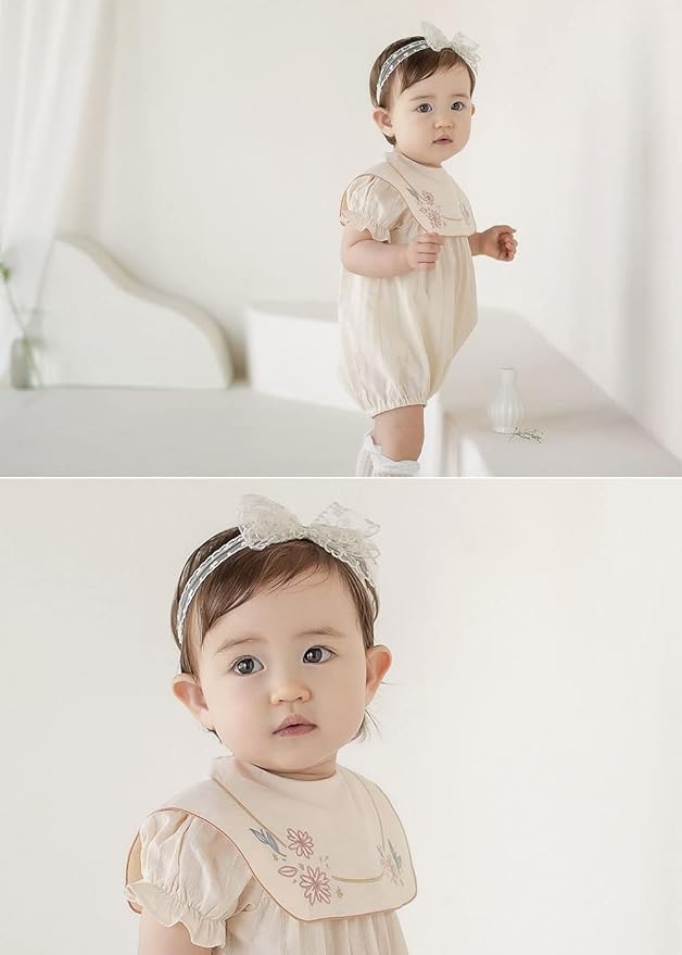 Bethynas Baby Girls Cute Bow-knot Headband Soft Lace Floral Hairbands Newborn Infant Toddlers Kids Hair Accessories (Style 2)