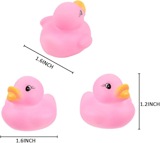50 Pcs Rubber Ducks Bath Toy, Multicolor Mini Rubber Duck Bulk Float Duck Baby Bath Toy, Shower Birthday Party Christmas Favors Gift (5 Colors)