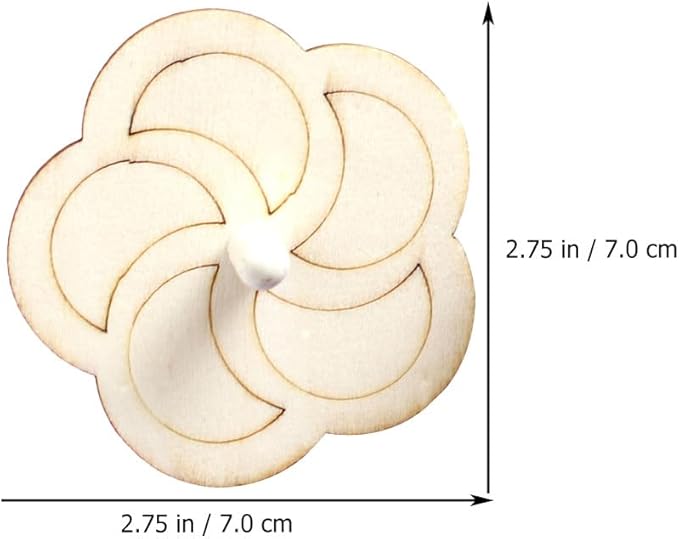 60 Pcs Unfinished Wooden Spinning Tops for Kids - DIY Paintable Gyroscopes with 5 Different Shapes, Detachable Design for Easy Coloring, Ideal Family Gatherings and Parent-Child Games