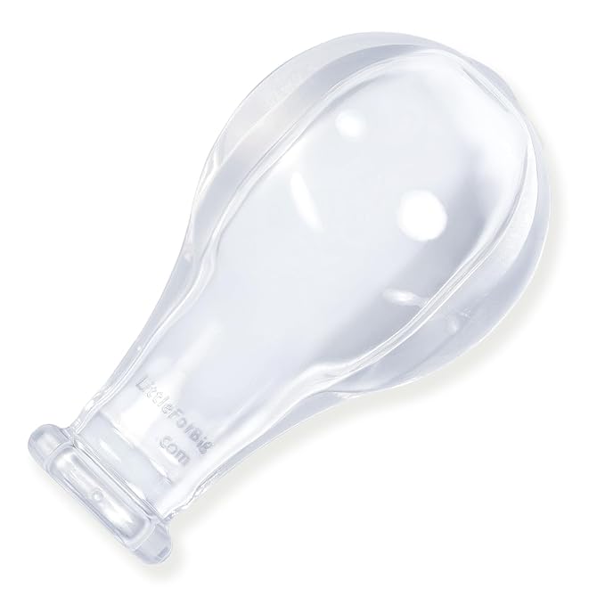 LittleForBig Adult Extra Large "Size 8" Transparent Pacifier Nipples - Outsize Replacement Big Teat 6-Pack Value