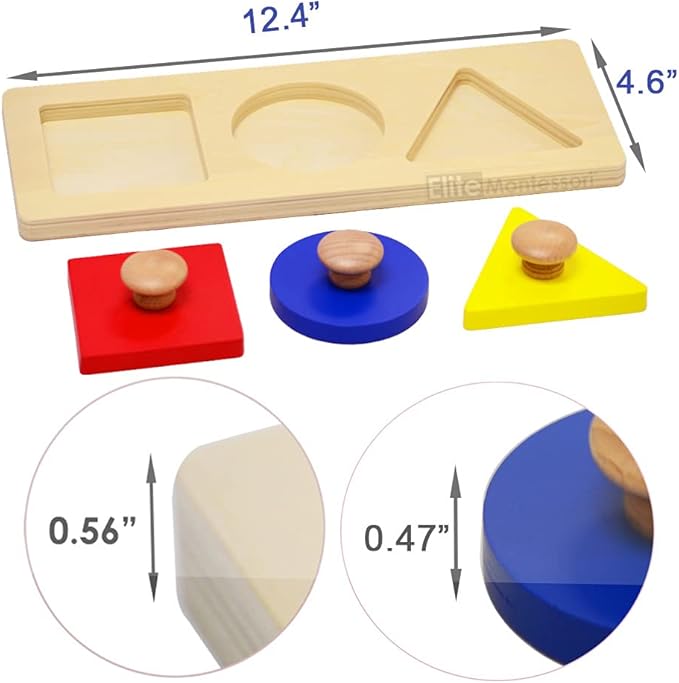 Elite Montessori Multiple Shape Puzzle Color Sorter For Toddler & Preschool Sensorial Toy Learning Material (Style A)