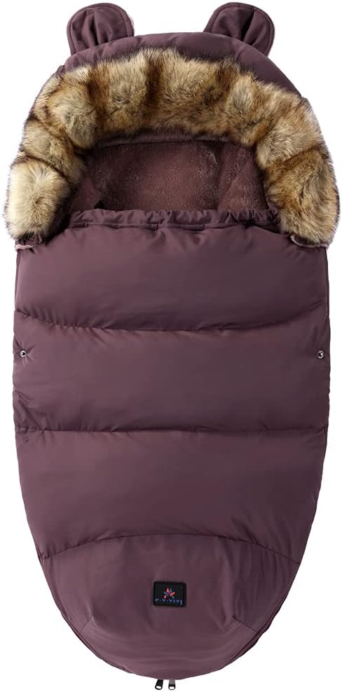 Pram Footmuff,Stroller Padded Footmuff Cover Cosy Toes,Baby Winter Foot Cover,Warmth,Windproof, Waterproof, Cold Resistant, Washable (Mahogany Red)