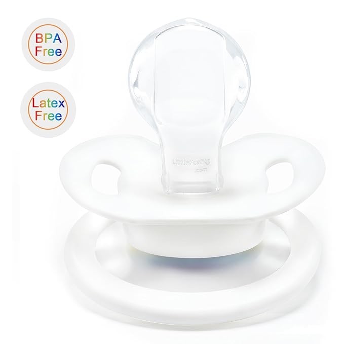 LittleForBig Bigshield Generation-II Adult Sized Printed Pacifier Rainbow Pride Pattern White