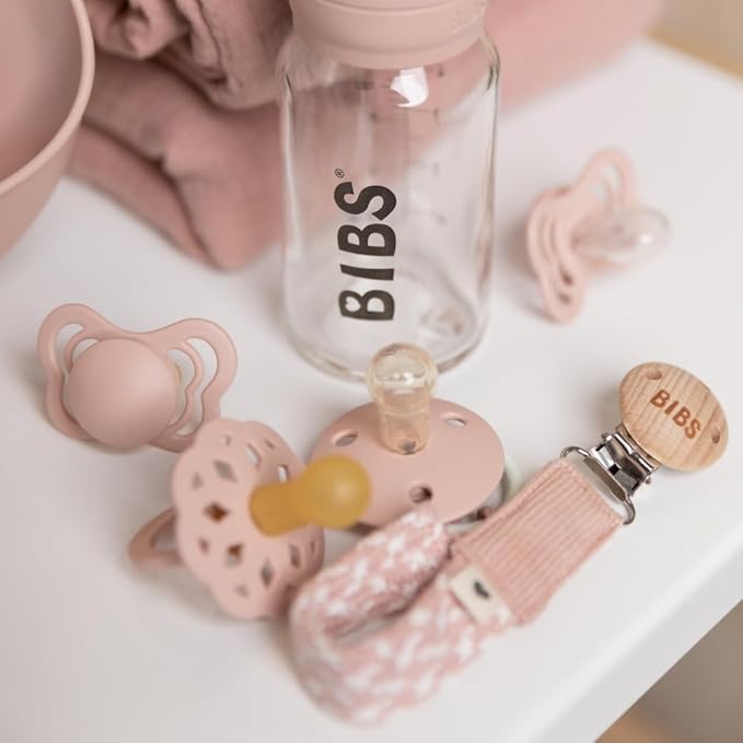 Bibs - Pacifier Clip - Sand/Vanilla
