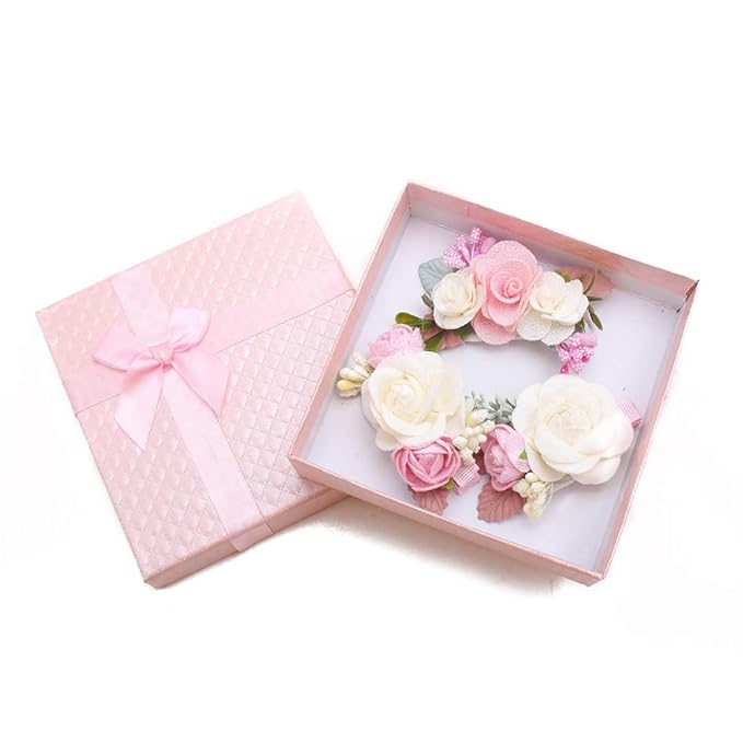 Flower Hair Clips Set-Cherrboll 3pcs Floral Hair Bow Accessories for Baby Girl Toddles Teen Gifts