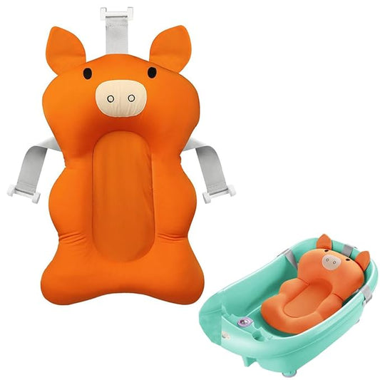 Baby Bath Seat Support Net Soft Infant Bathing Seat Support Mat Suspension Shower Pad Adjustable Non-Slip Newborn Bathtub Sling Mat Baby Sink Bather Tub Shower Net Bathtub Sit Up Mesh 0-8 Month