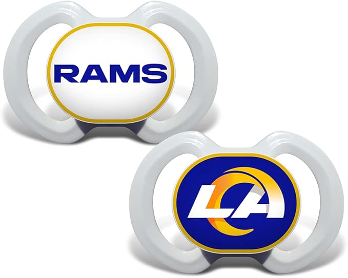 BabyFanatic Pacifier 2-Pack - NFL Los Angeles Rams - Officially Licensed League Gear