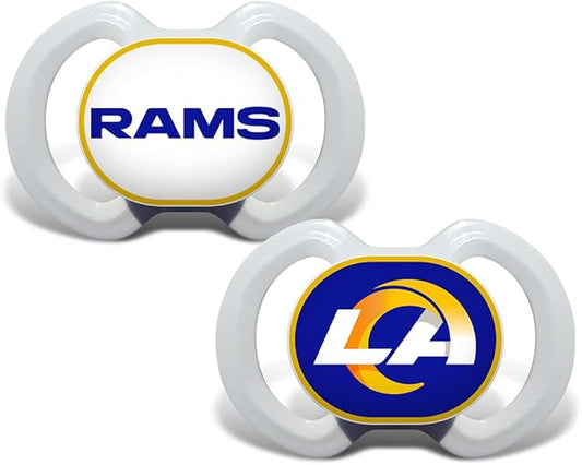 BabyFanatic Pacifier 2-Pack - NFL Los Angeles Rams - Officially Licensed League Gear