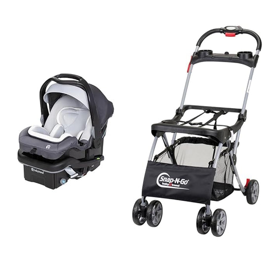 Baby Trend Secure-Lift 35 Infant Car Seat and Snap N Go EX Foldable Universal Infant Carrier with Storage and Cup Holders