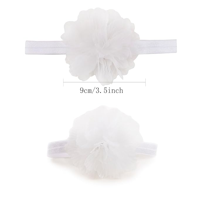 New Model Baby Girl Nylon Headbands Nylon Flower Elastic Hairbands 3pcs Hair Accessories Gift for Newborn Infant Toddlers (BF-XKFD004)