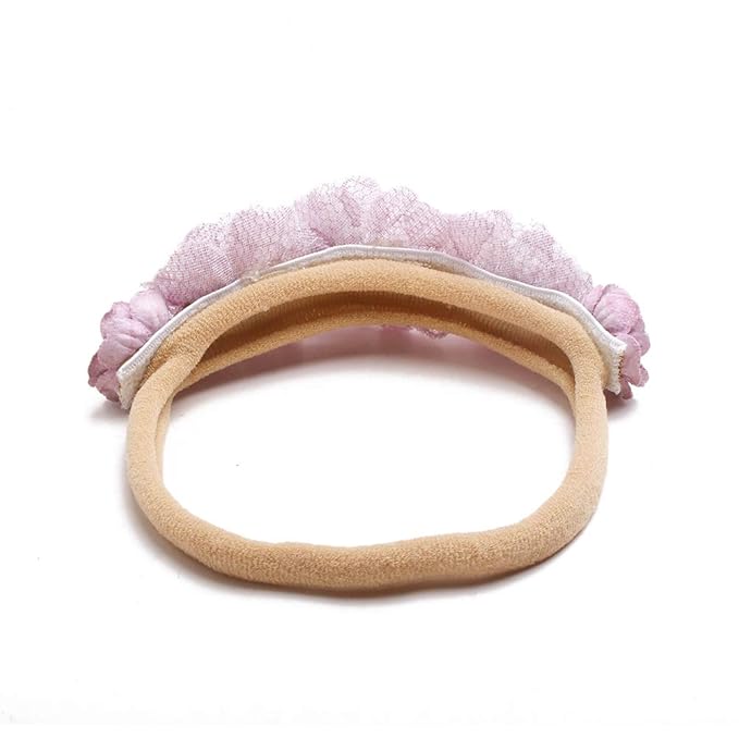 cherrboll 3pcs Baby Girl Flower Headbands, Super Soft & Stretchy Nylon Floral Hairbands for Newborn Toddler