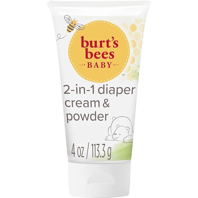Burt's Bees Baby Daily Cream to Powder, Talc-Free Diaper Rash Cream - 4 Ounce (Pack of 3)