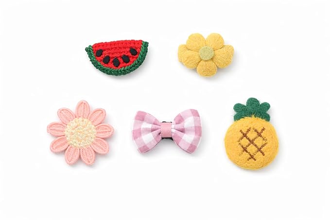 Baby Girl Hair Clips Non Slip for Thin to Thick Hair - No Damage Soft Barrettes for Newborn Infant Toddler - Cute Cartoon Hair Accessories Set (Assorted)
