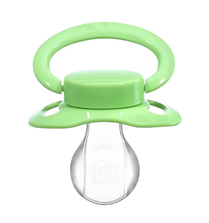 Landofgenie Adult Size Large Shield Pacifiers Bone Shaped Cutie Pacifier Green