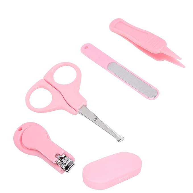 Baby Scissors, Baby Nail Clipper Long Lasting for Infant for Home(pink)