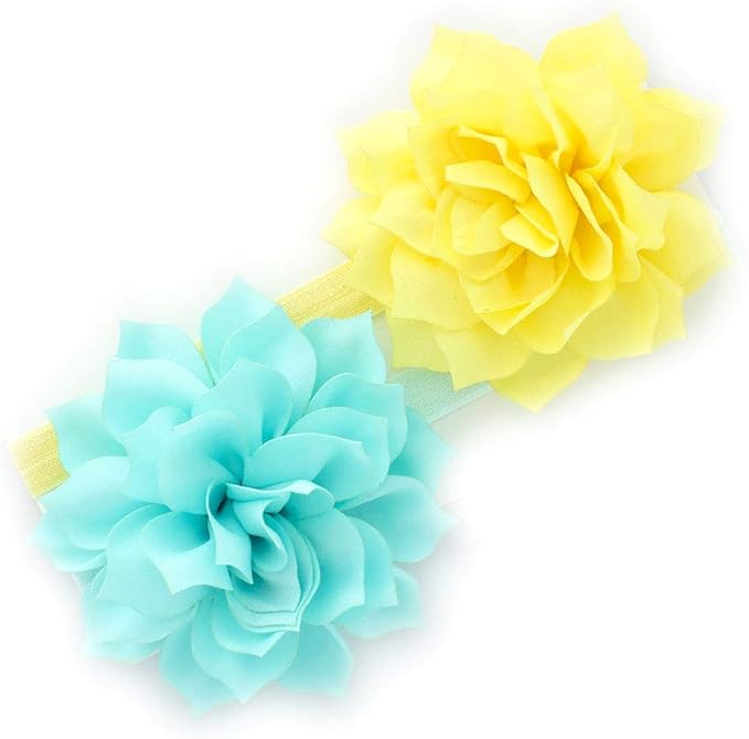 My Lello Petal Flower Headbands Baby - Girls - Toddler Stretchy Elastic Pair