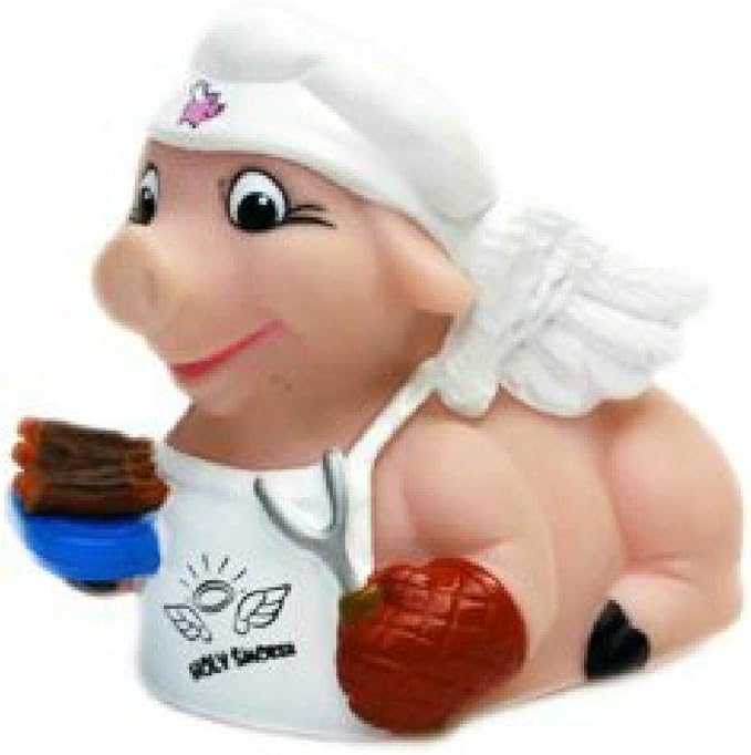 CelebriDucks Holy Smoker BBQ Pig Floating Rubber Ducks - Collectible Bath Toys Gift for Kids & Adults of All Ages - Fun, Safe, Sealed Baby Toddler Water Table, Pool, & Bathtub Toys - Made in USA