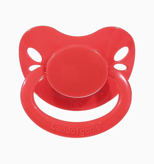 Landofgenie Adult Size Large Shield Pacifiers Butterfly Shaped Cutie Pacifier Red