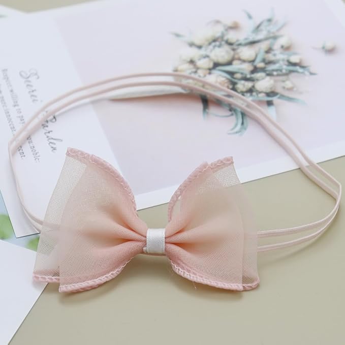 Lace Flower Bow-knot Baby Girls Headband Birthday Infant Wrap Elastic Baby Turban Hairband for Newborn Infant Toddler Kids (Style 4)