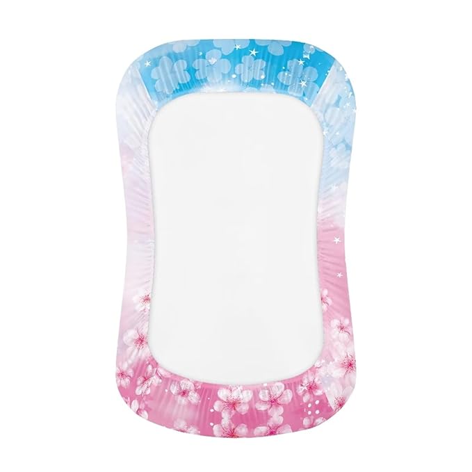 Capybara Axolotl Baby Lounger Cover for Boys Girls, Cherry Blossoms Newborn Infant Lounger Covers 31.5'' x 21.3'' Soft and Breathable Nest Replacement Slipcover