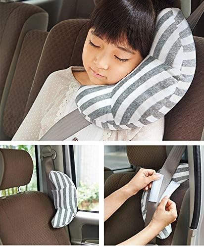 Kids Car Travel Pillow Car Seat Belt Pillow Cute Plush Headrest Neck Cushion Safety Strap Cover Universal Fit