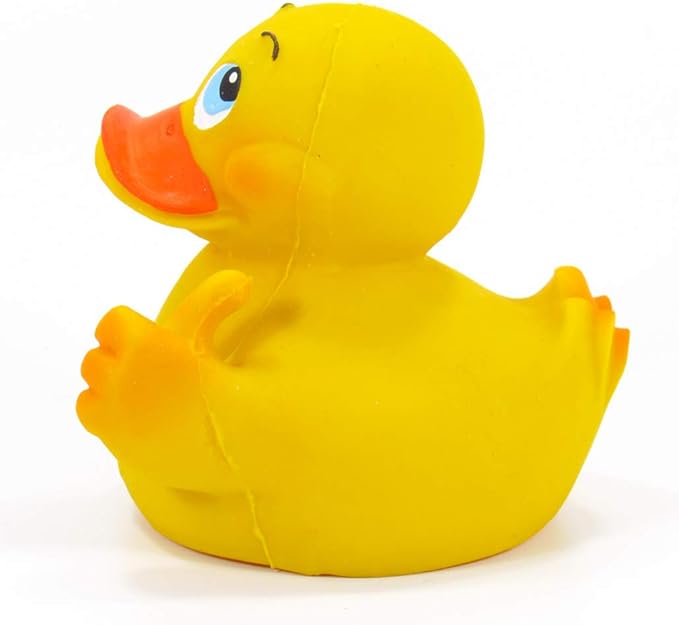 OK Thumbs Up Rubber Duck Bath Toy | All Natural, Organic, Eco Friendly, Squeaker | Imported from Barcelona, Spain