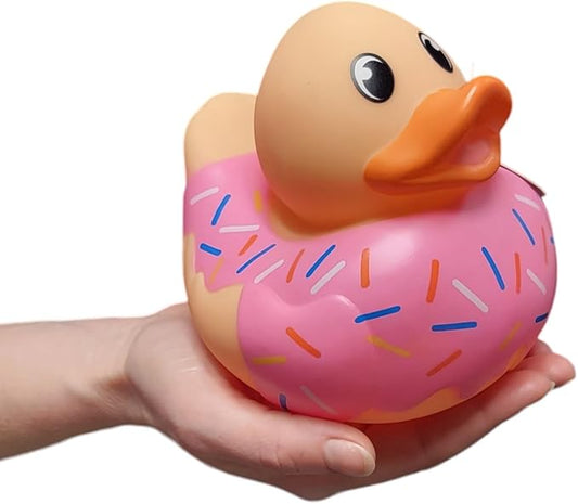 Big Rubber Ducky Collectible Mix (5.5") Alien, Robot, Dinosaur, Splat, Ninja, Confetti, Pink Heart, Yellow, Unicorn and Astronaut. Perfect for Ducking (Confetti Pink)