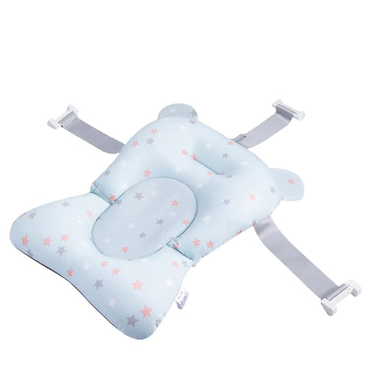 Baby Bathtub Seat Cushion, Adjustable Non-Slip Bath Support Seat Pad, Floating Bath Tub Pillow Mat for Newborn Infant Babies 0-12 Months