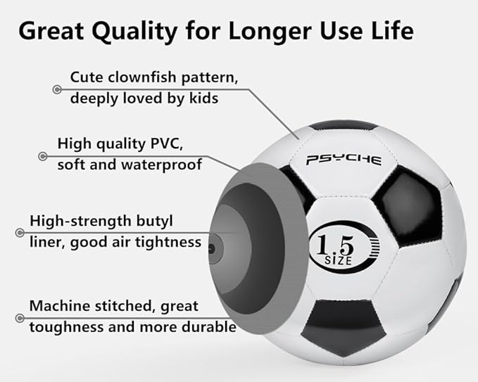 Wisdom Leaves Mini Soccer Ball for Kids/Toddlers,Small Soccer Balls Size 1.5,Baby Toy Ball for Indoor and Outdoor Play Games,Soft and Lightweight（160g）