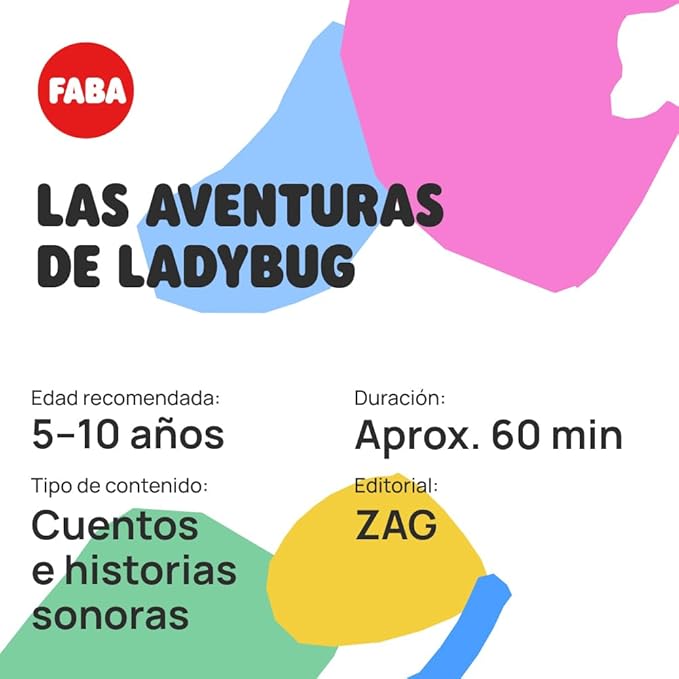 FABA Sound Character, The Adventures of Ladybug, Tales and Sound Stories in Spanish for Girls and Boys Ages 4-6+