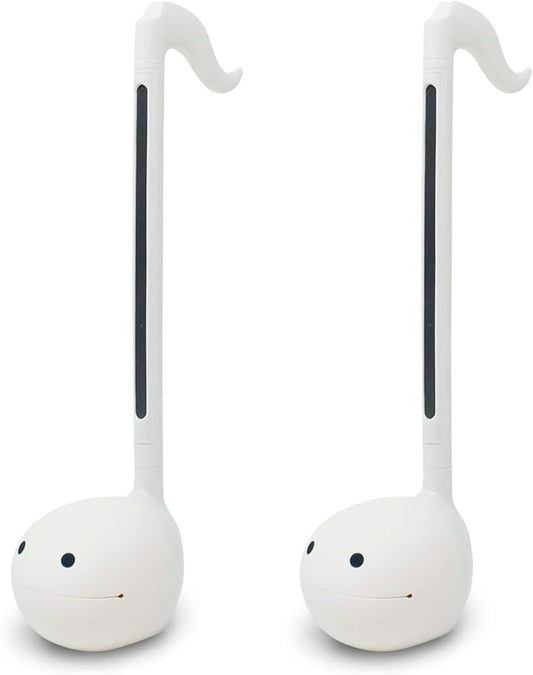 Otamatone Japanese Electronic Musical Instrument Portable Music Synthesizer from Japan by Maywa Denki Studio Award Winning, Educational Fun Gift for Children, Teens & Adults - White Set of 2